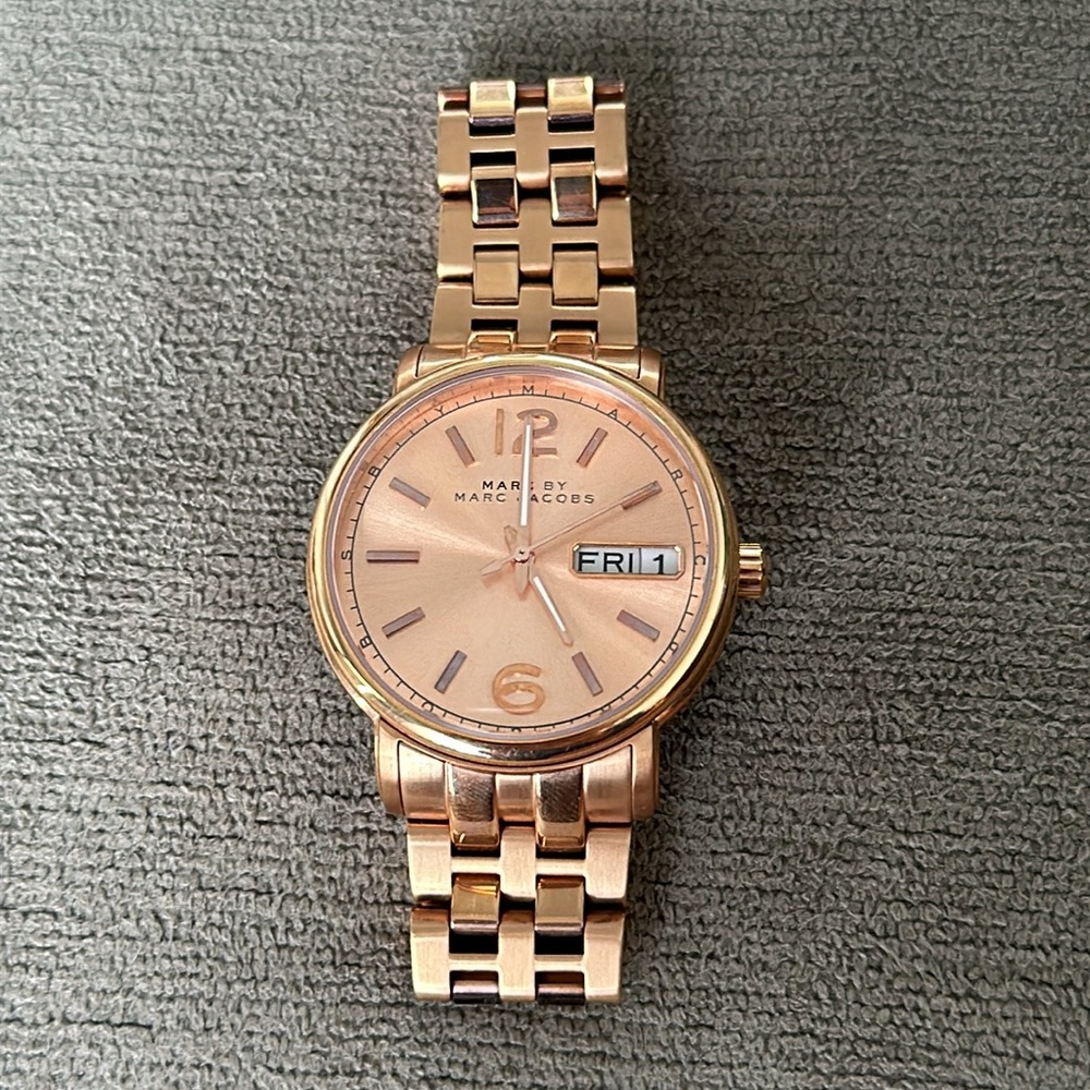 Marc by Marc Jacobs Rose Gold Watch with Date Reader